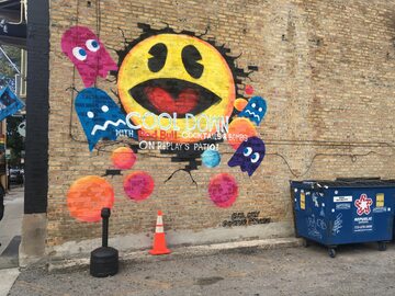 Mural z Pac-Manem