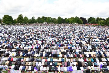 Muzułmanie podczas święta Eid w Birmingham