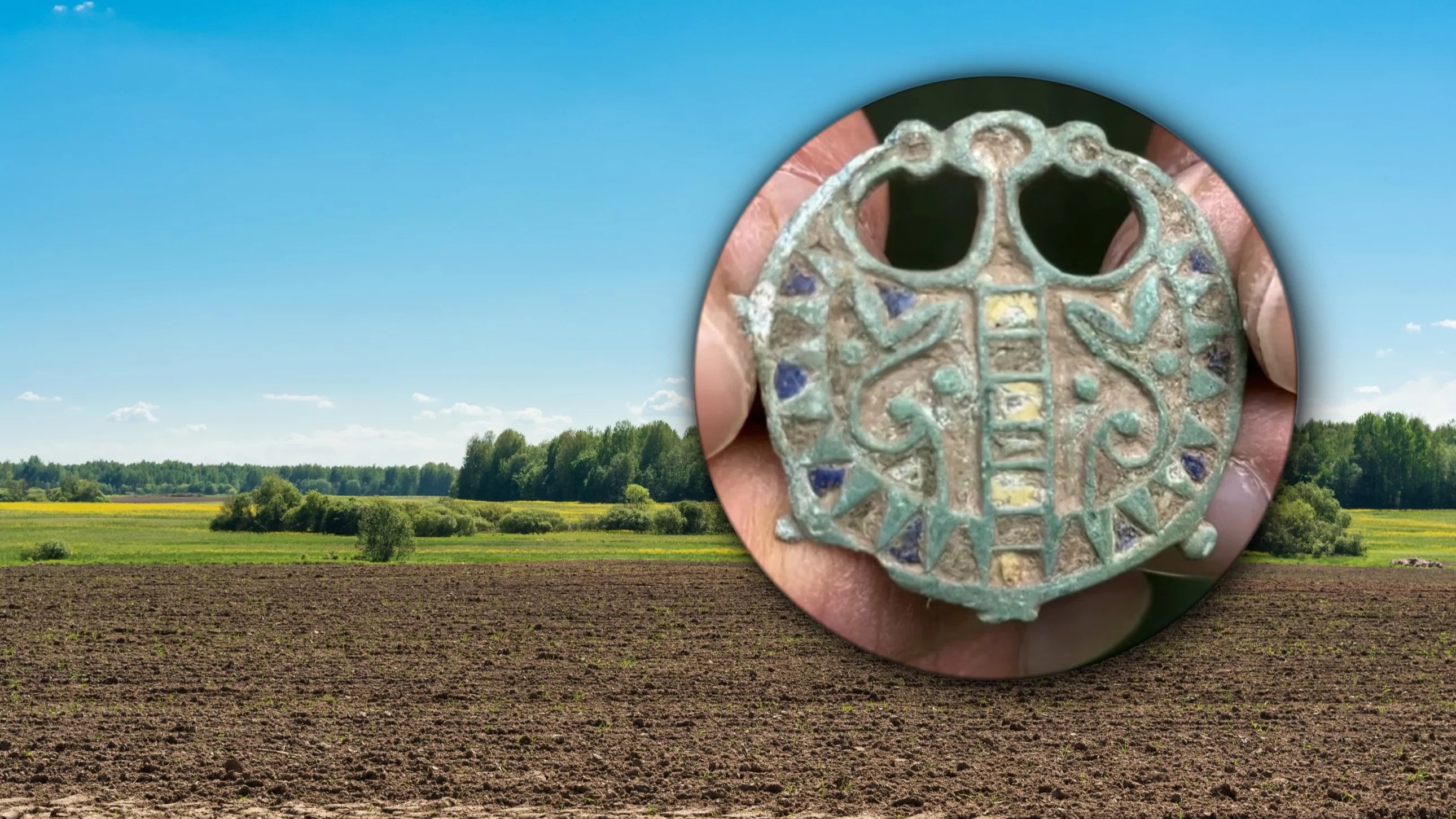 Na polu znalazł cenną broszkę