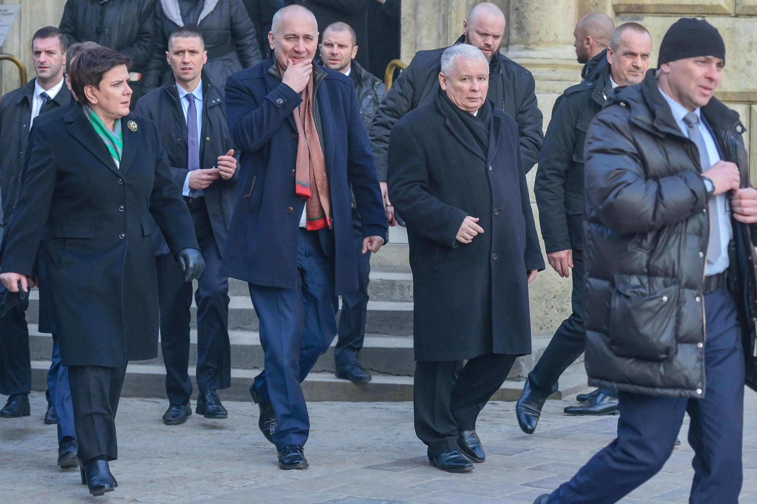 Beata Szydło, Joachim Brudziński i Jarosław Kaczyński