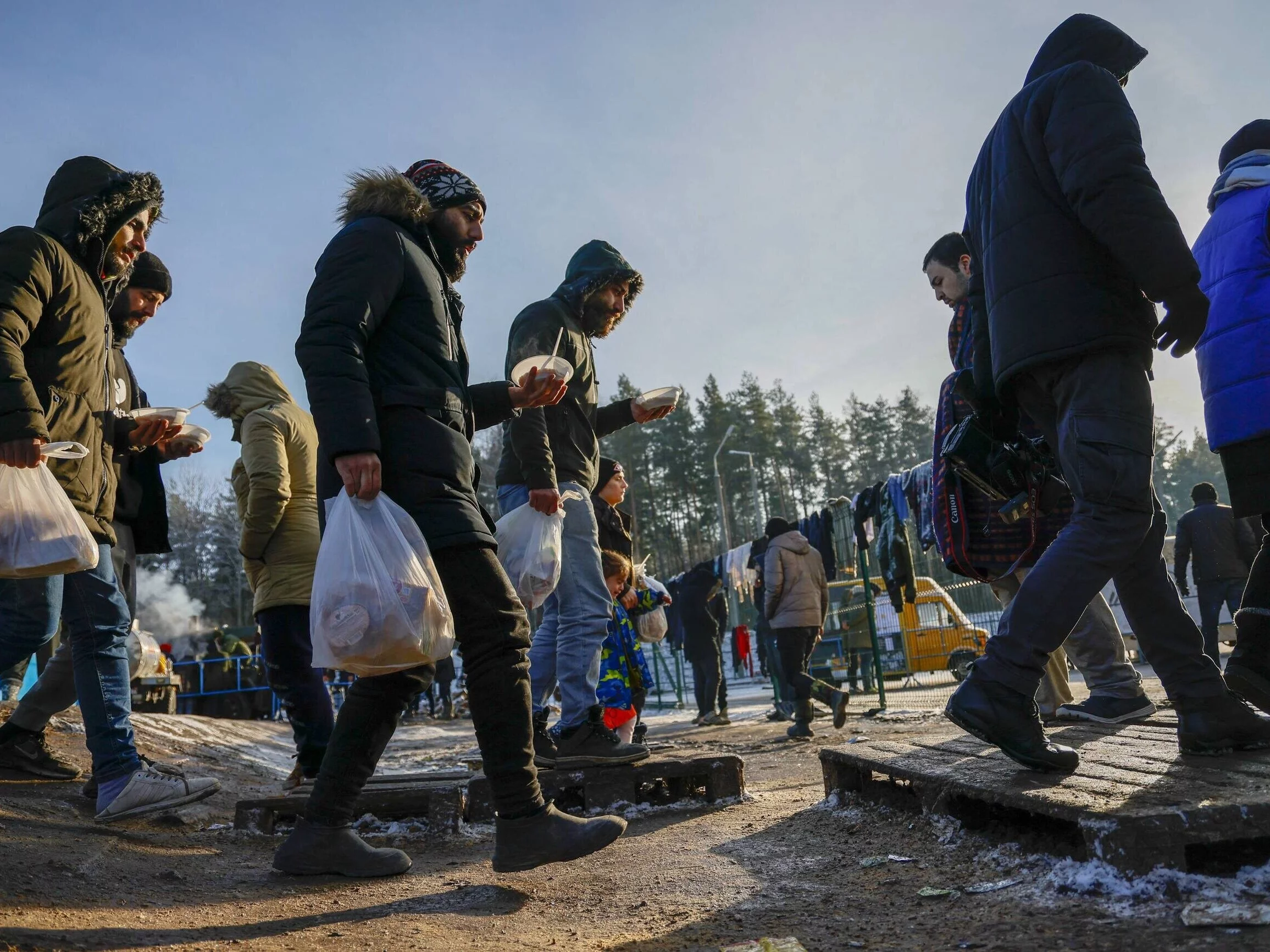 Migranci na polsko-białoruskiej granicy