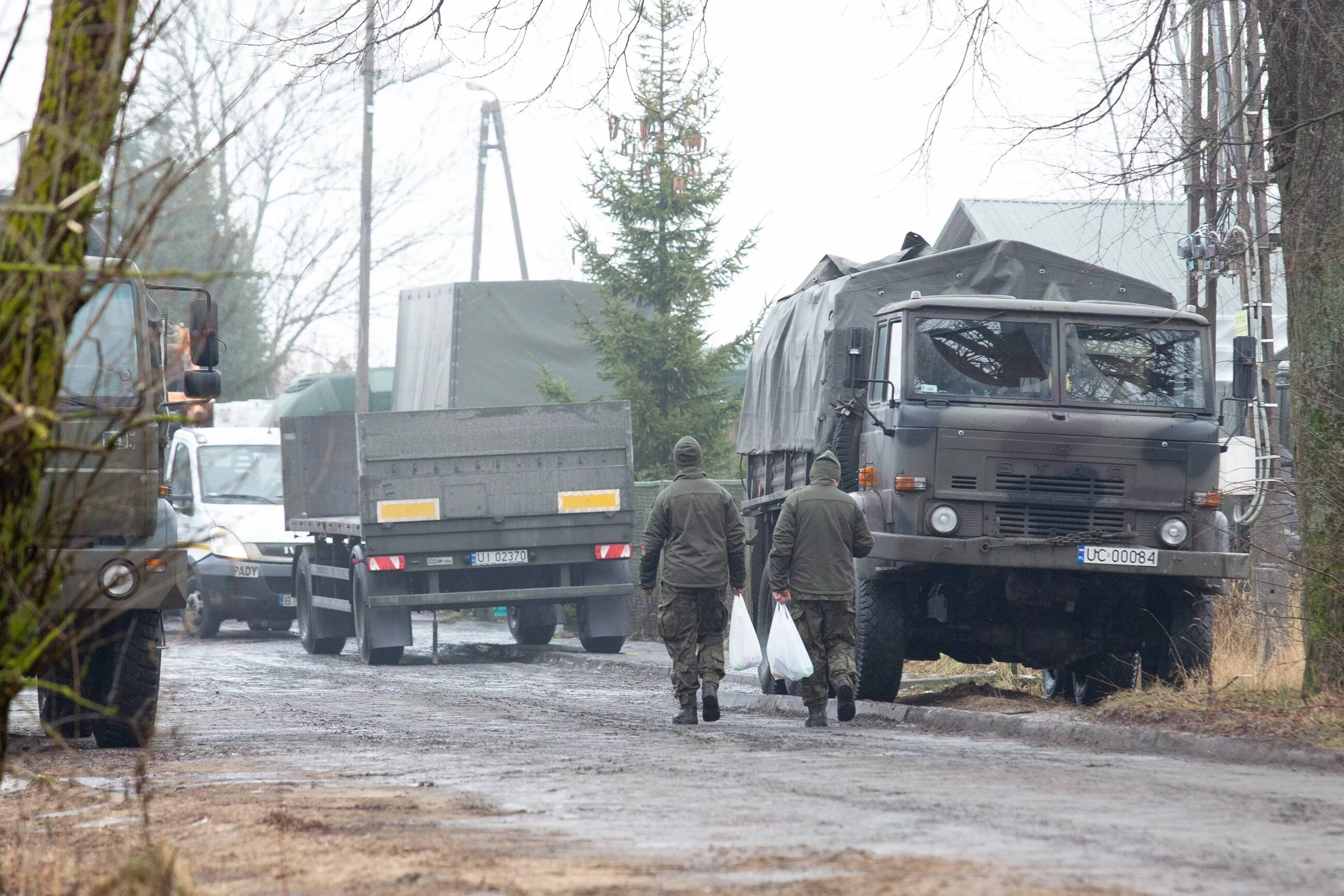 Miejsce, w którym stacjonują polscy żołnierze strzegący granicy