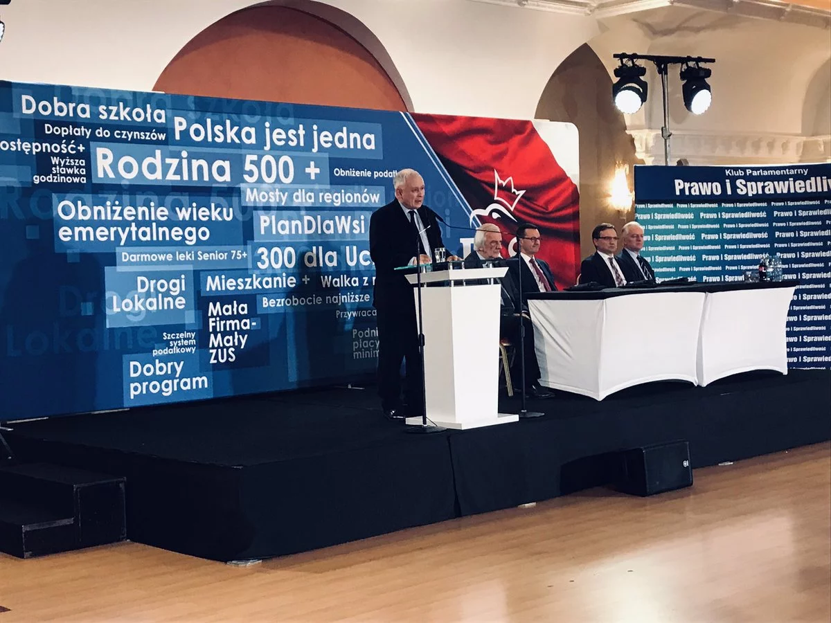 Zdjęcie liderów Zjednoczonej Prawicy z Jachranki