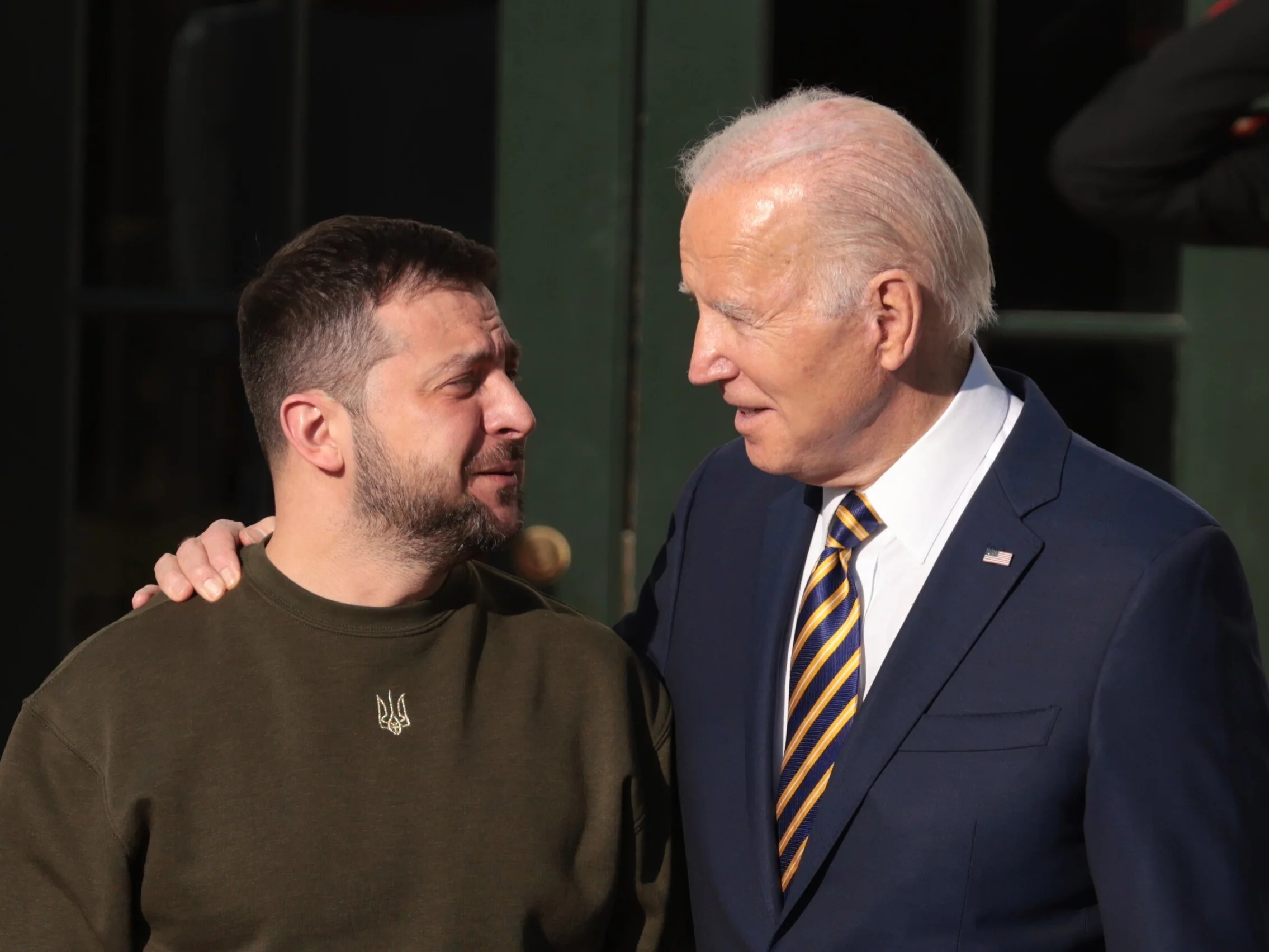 Wołodymyr Zełenski i Joe Biden