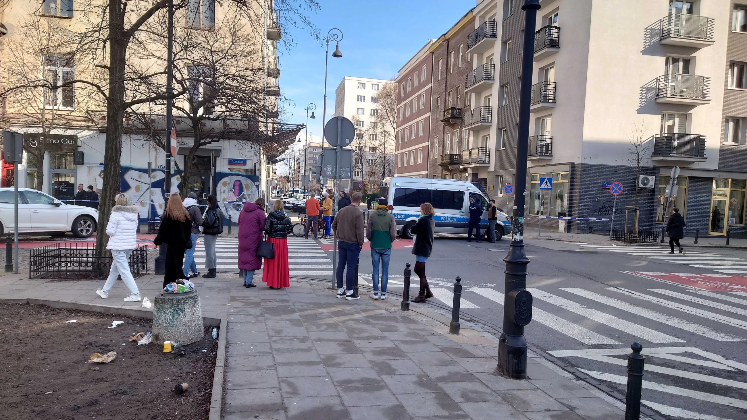 Okolica odcięta przez warszawską policję