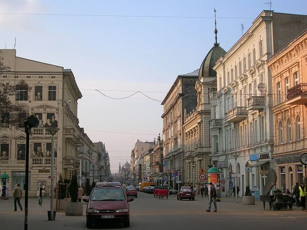 Łódź. Ulica Piotrkowska