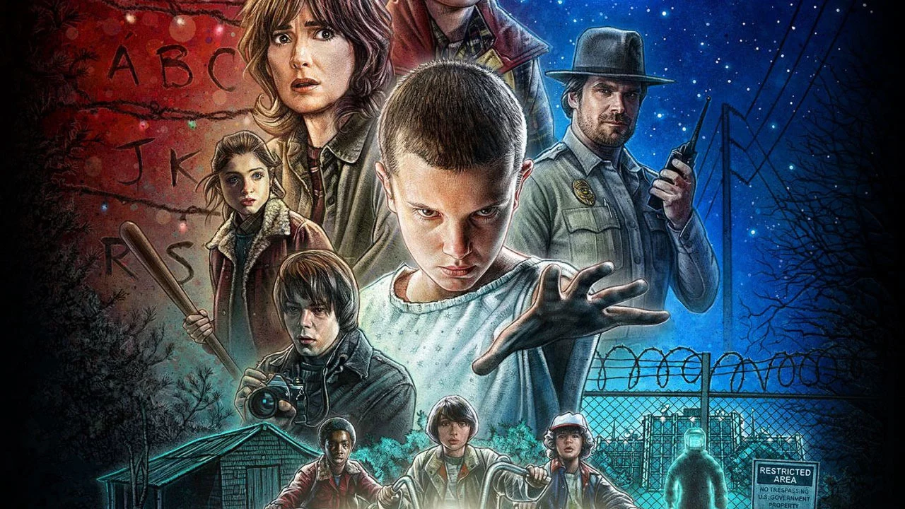 kadr z serialu "Stranger Things" (2016)