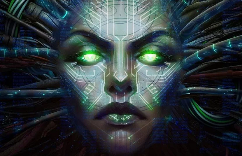 Grafika przedstawiająca SHODAN z gry System Shock Remaster