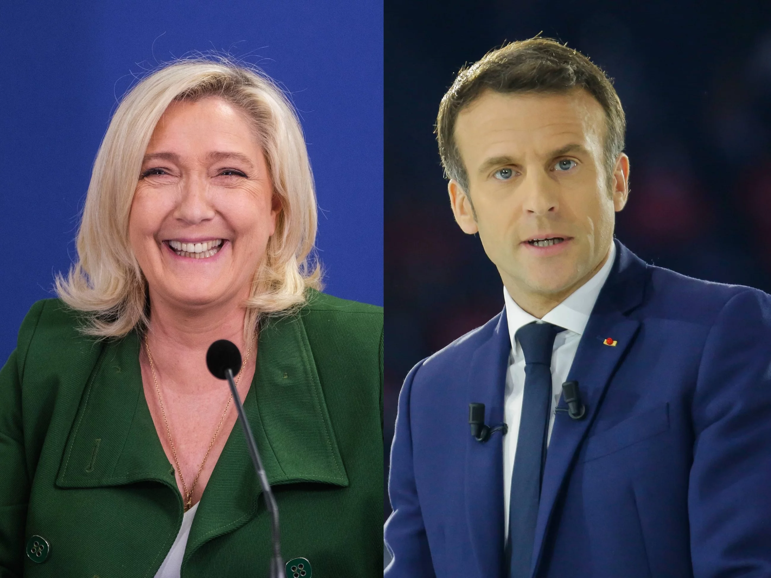 Marine Le Pen i Emmanuel Macron