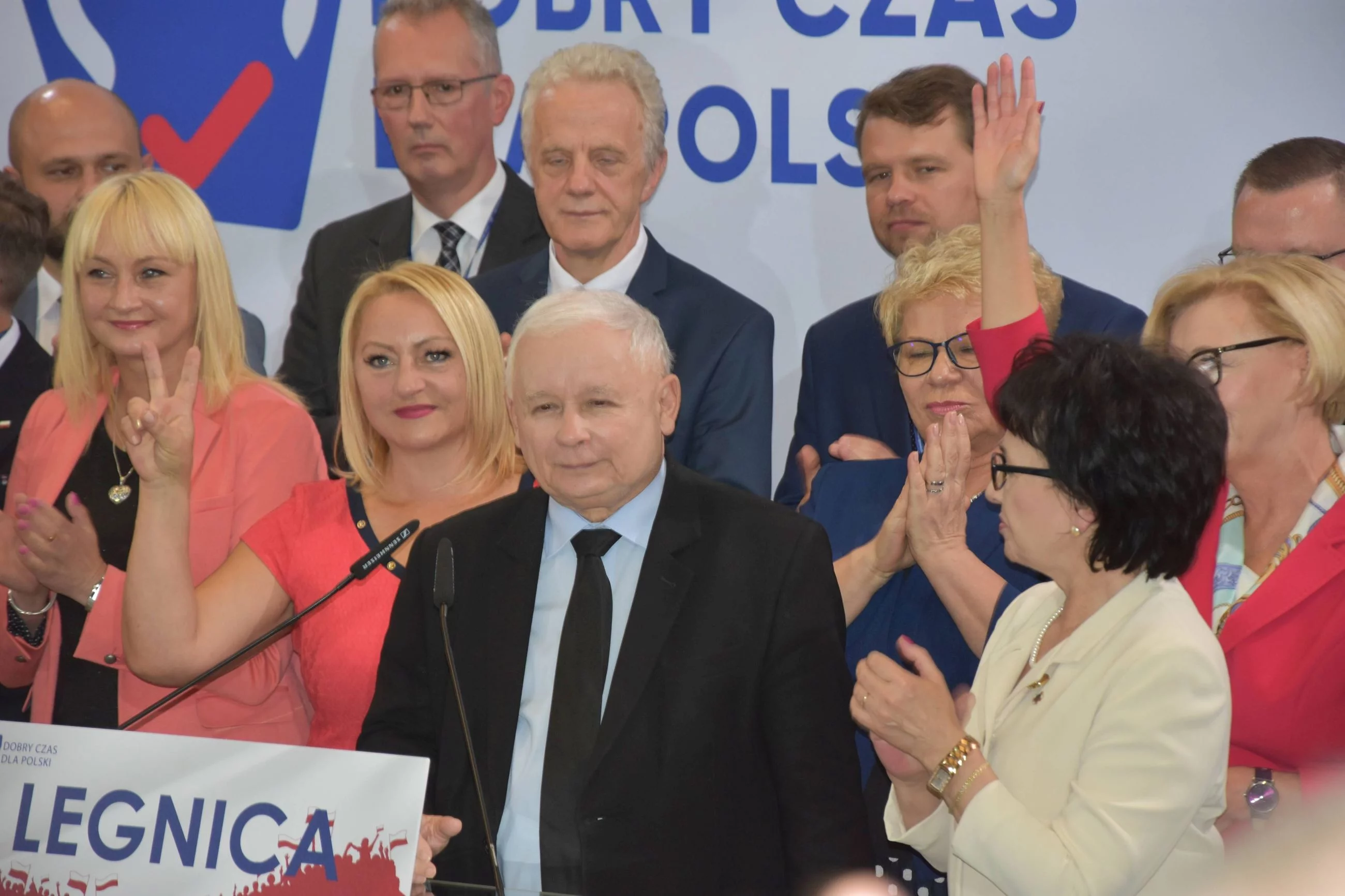 Jarosław Kaczyński na konwencji PiS w Legnicy