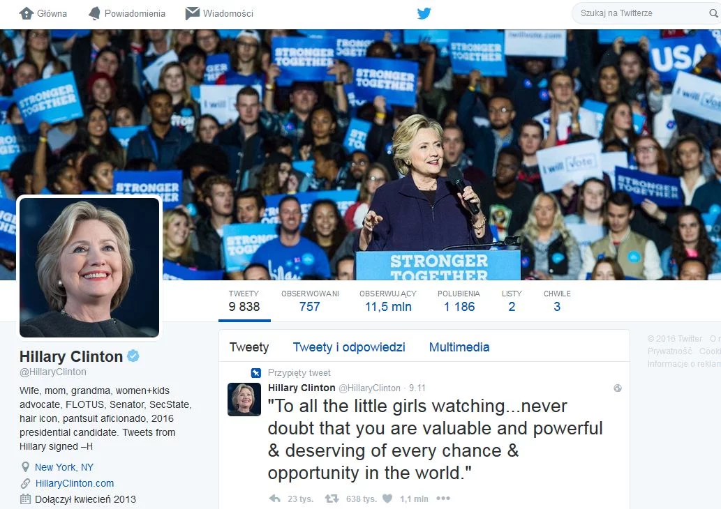 Twitter Hillary Clinton