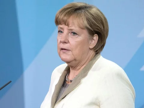 Angela Merkel, fot. PAP/EPA/HANNIBAL HANSCHKE