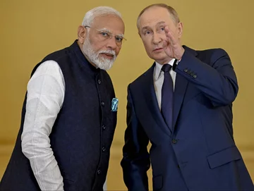 Narendra Modi i Władimir Putin