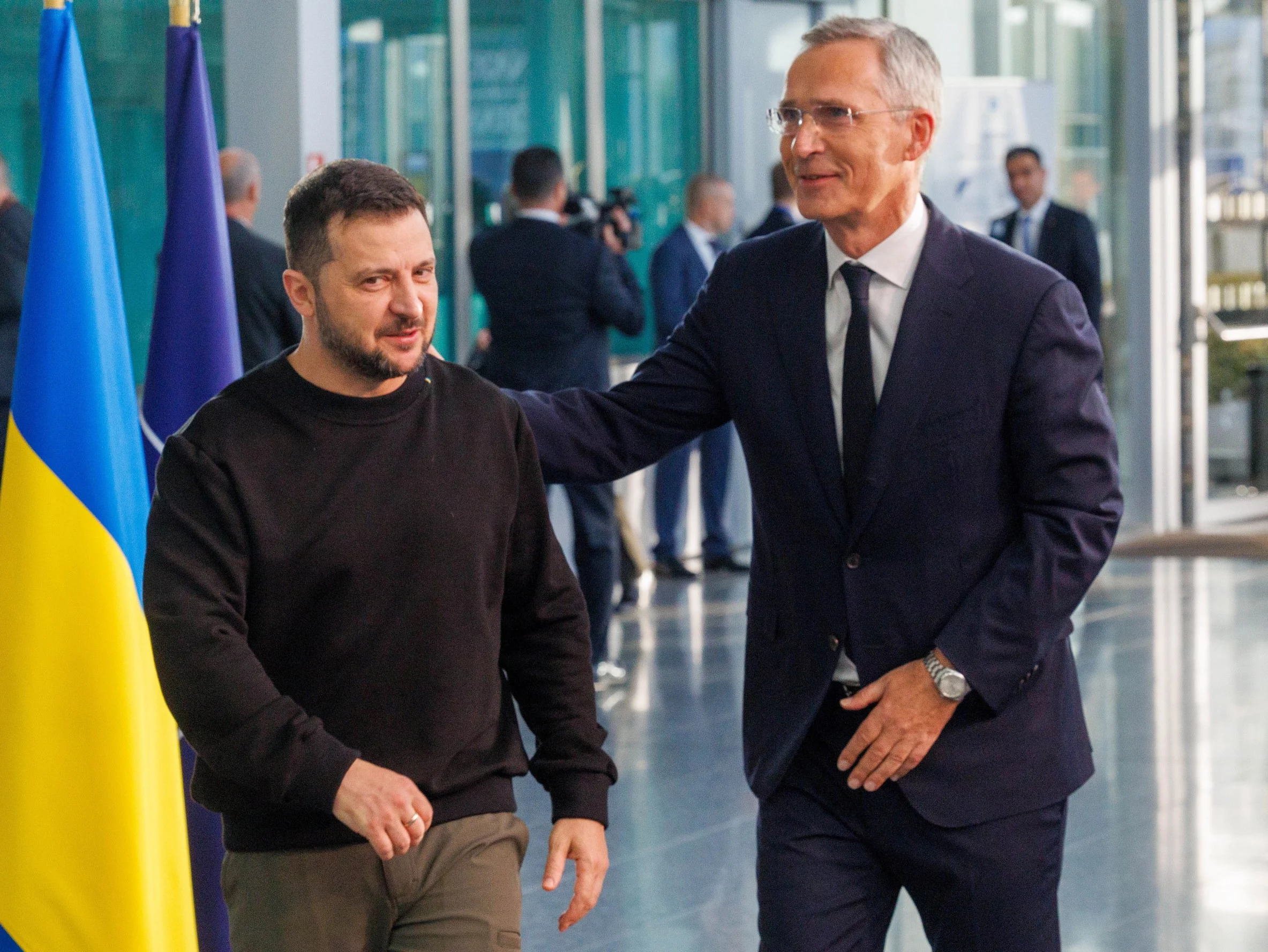 Wołodymyr Zełenski i Jens Stoltenberg