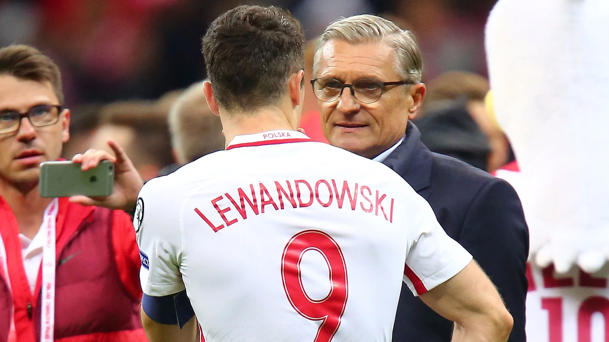 Adam Nawałka i Robert Lewandowski