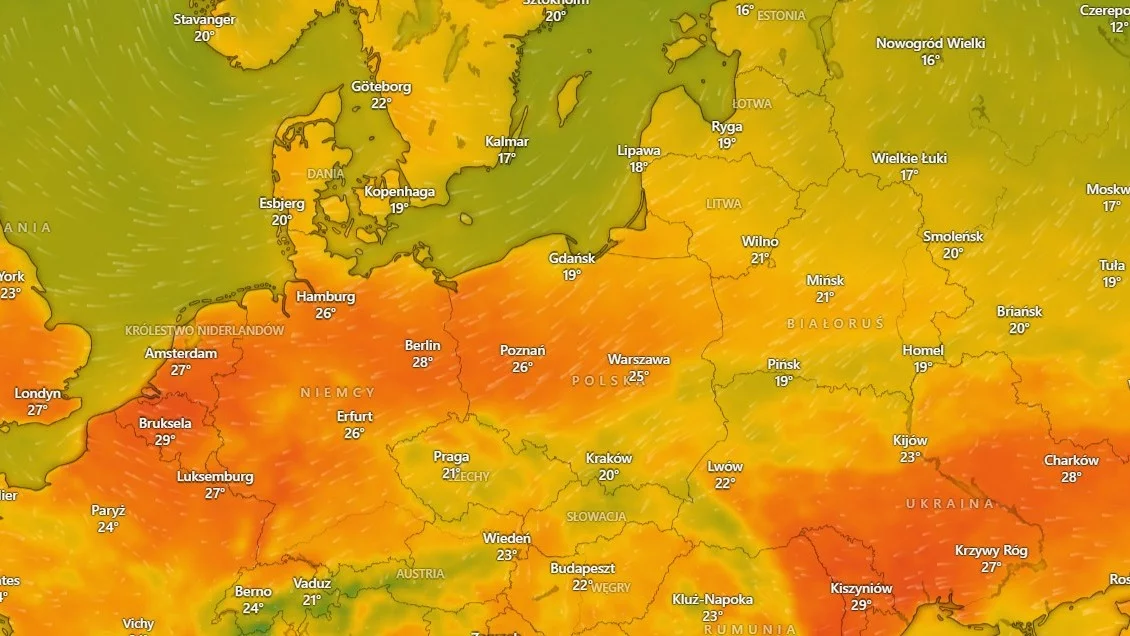 Mapa pogodowa na 10.06