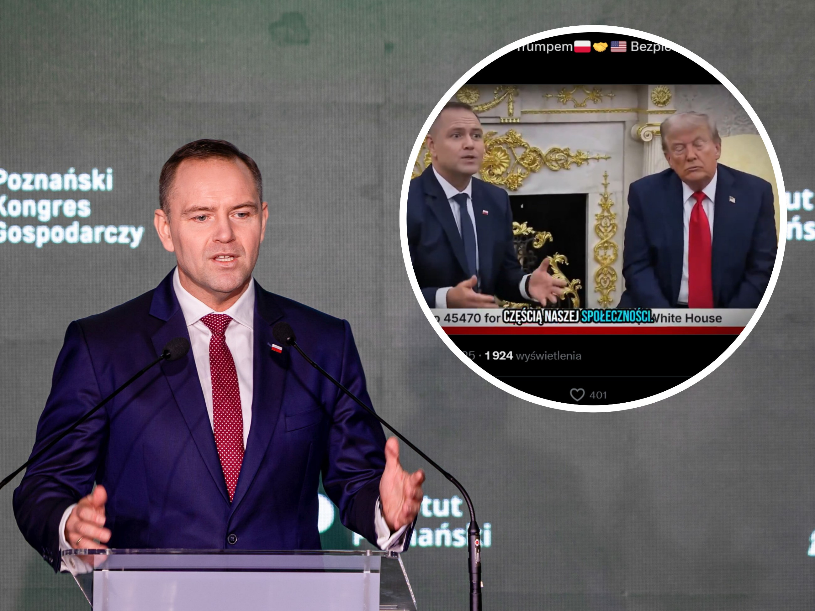 Nawrocki chwali się nagraniem z Trumpem. „Dotrzymałem słowa”