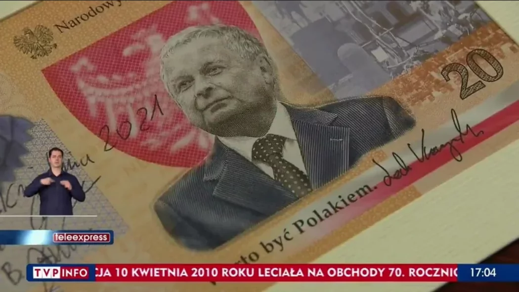 Lech Kaczyński na banknocie od NPB