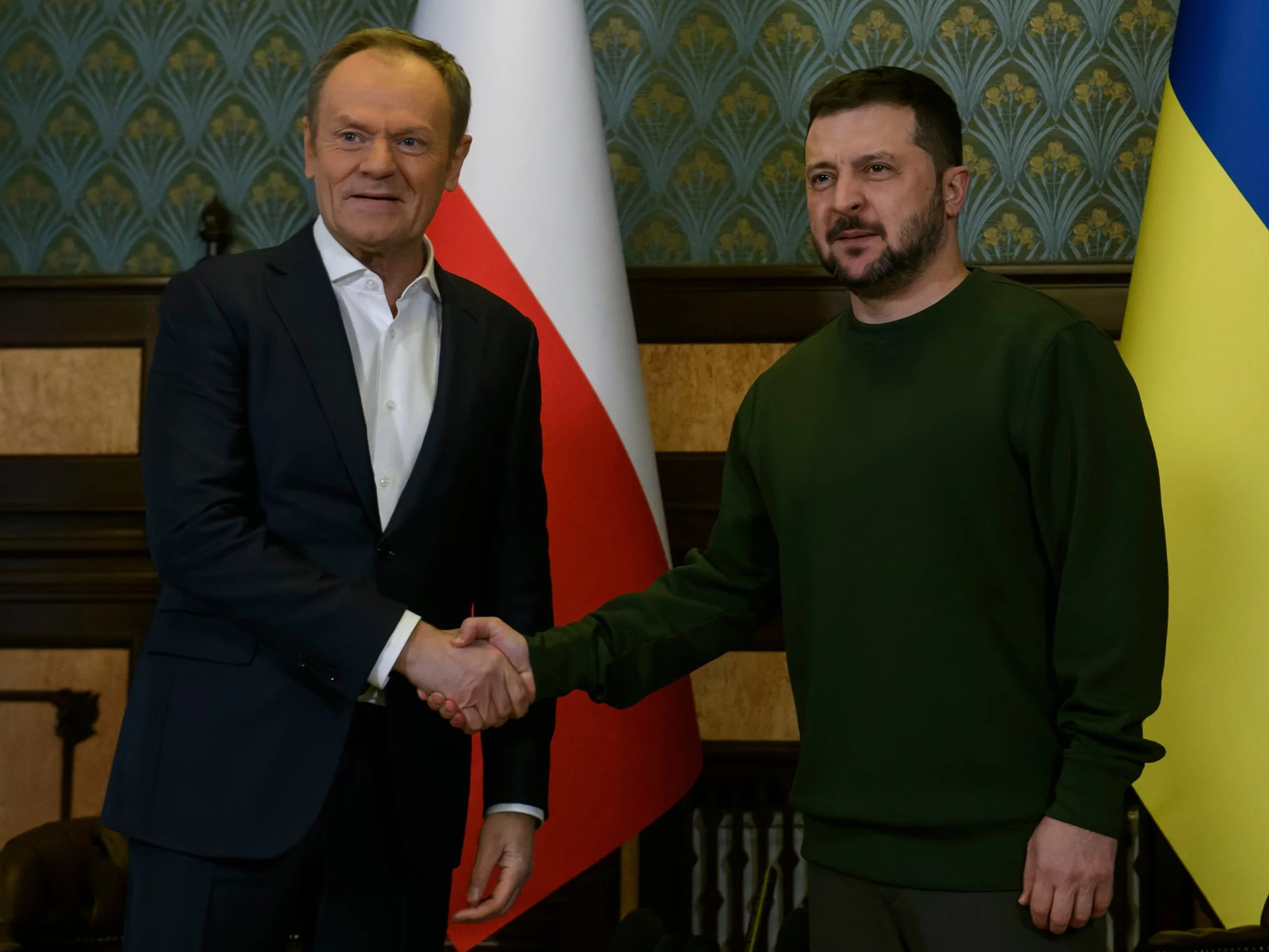 Donald Tusk i Wołodymyr Zełenski