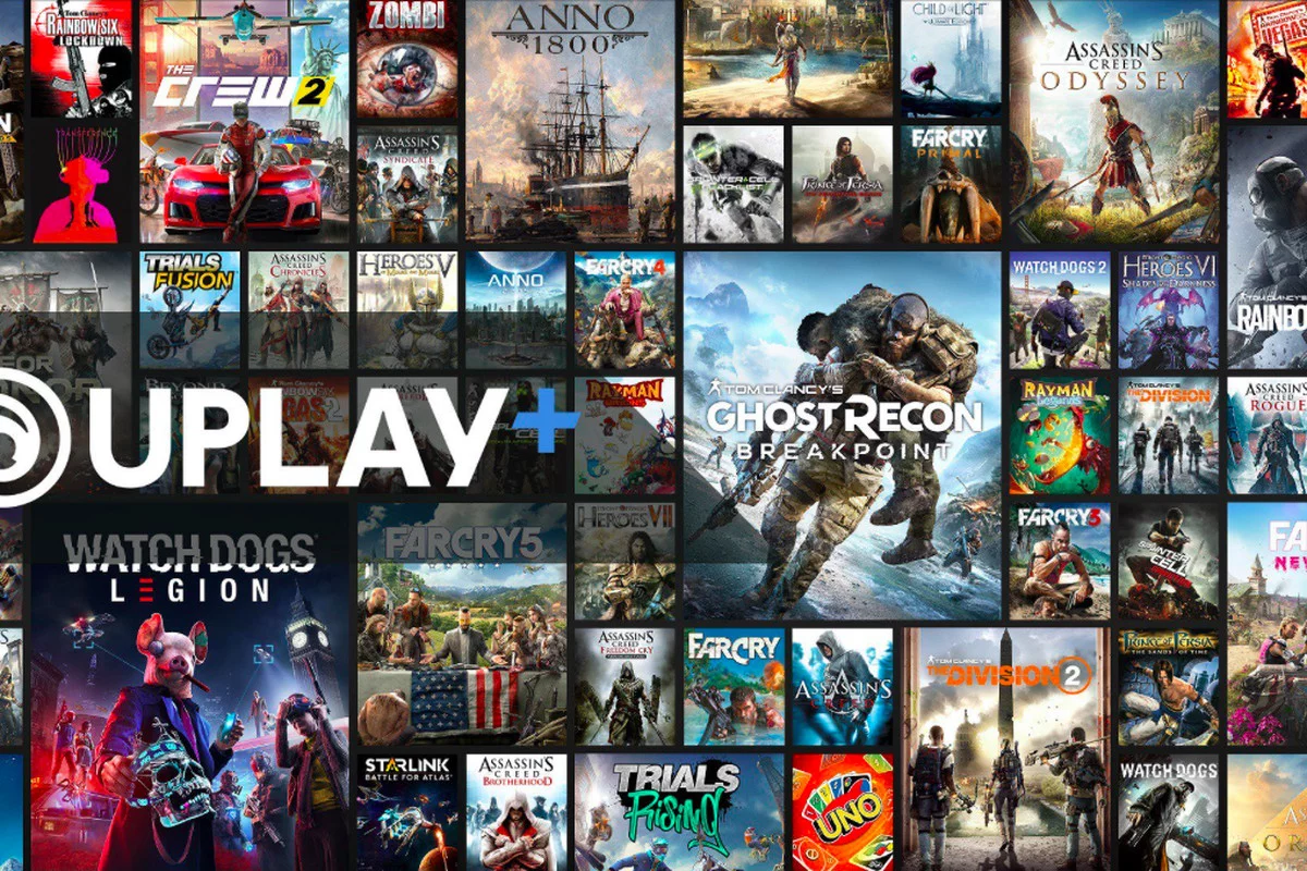 Grafika reklamująca usługę Uplay+