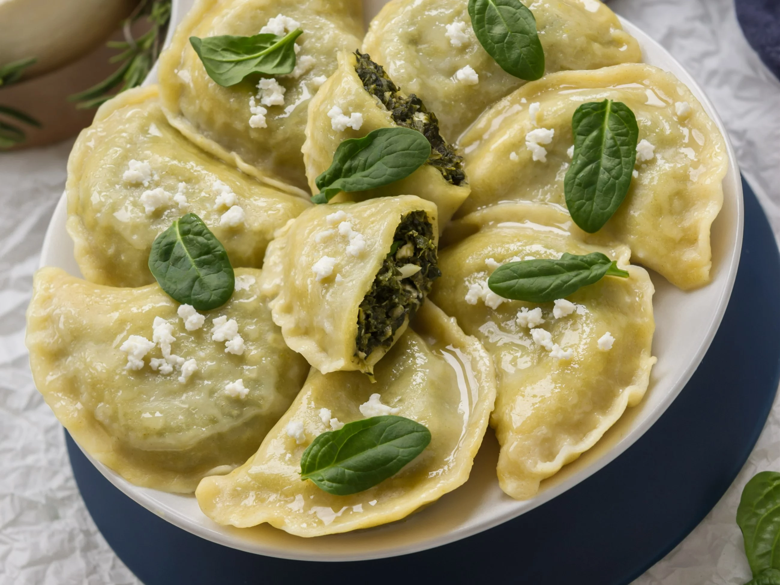 Pierogi ze szpinakiem