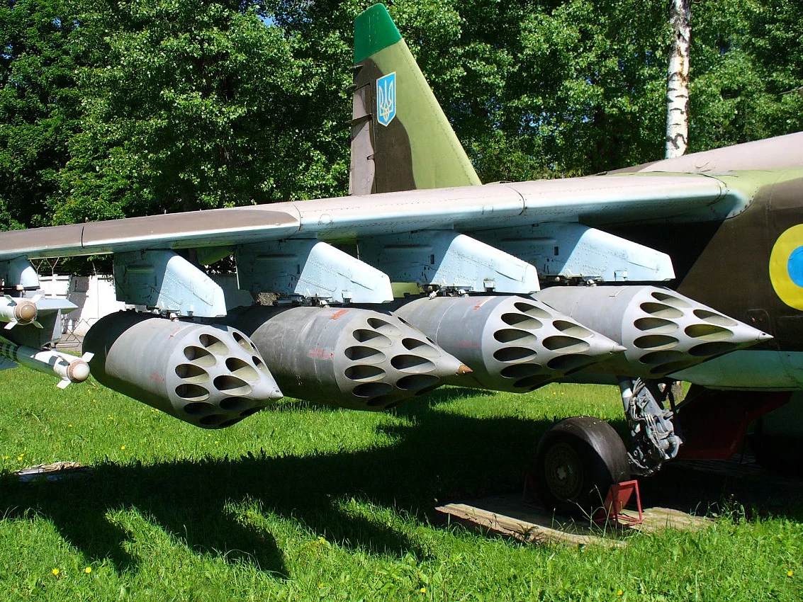 Fragment ukraińskiego samolotu Su-25.