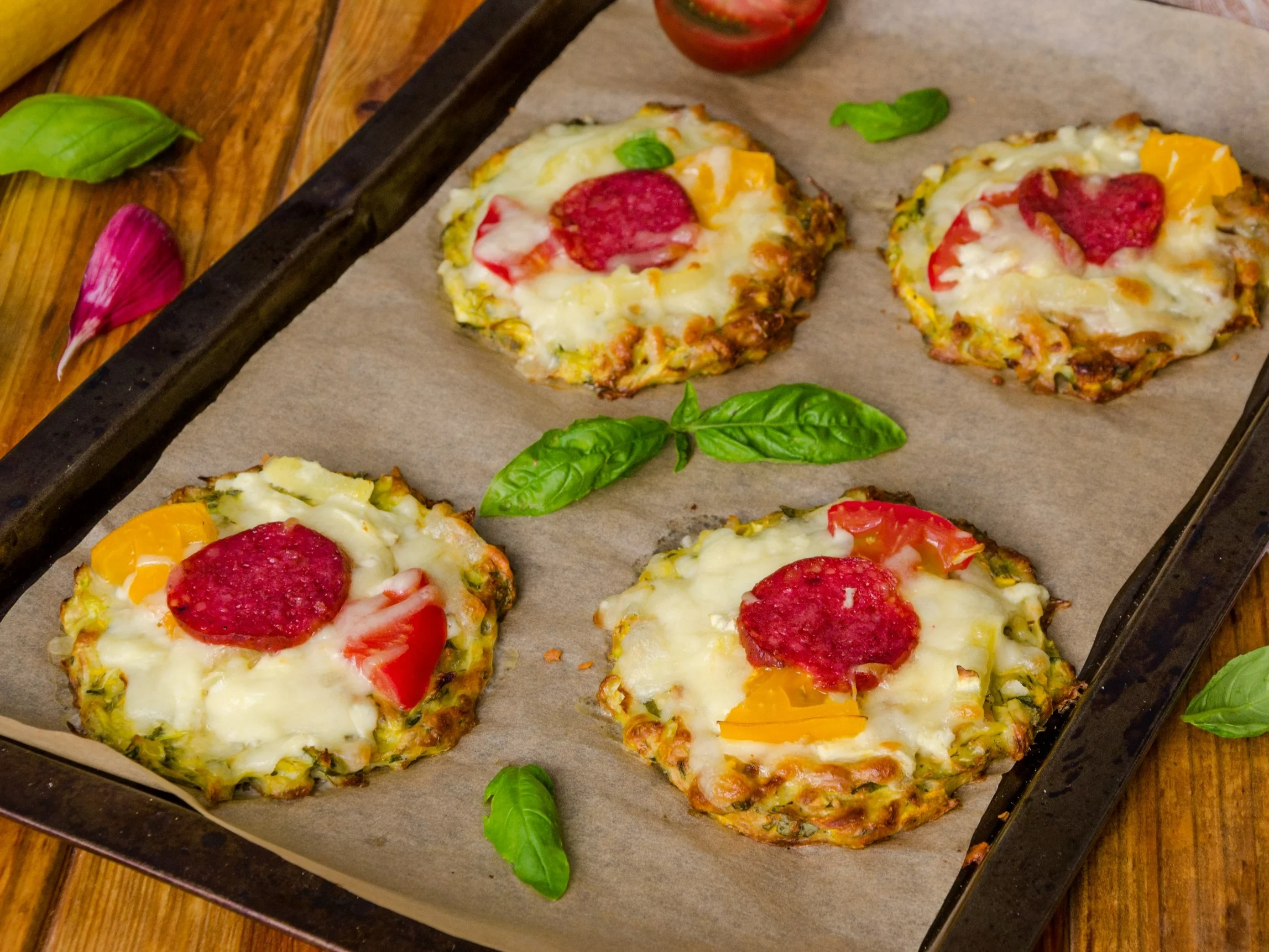 Minipizze z cukinii
