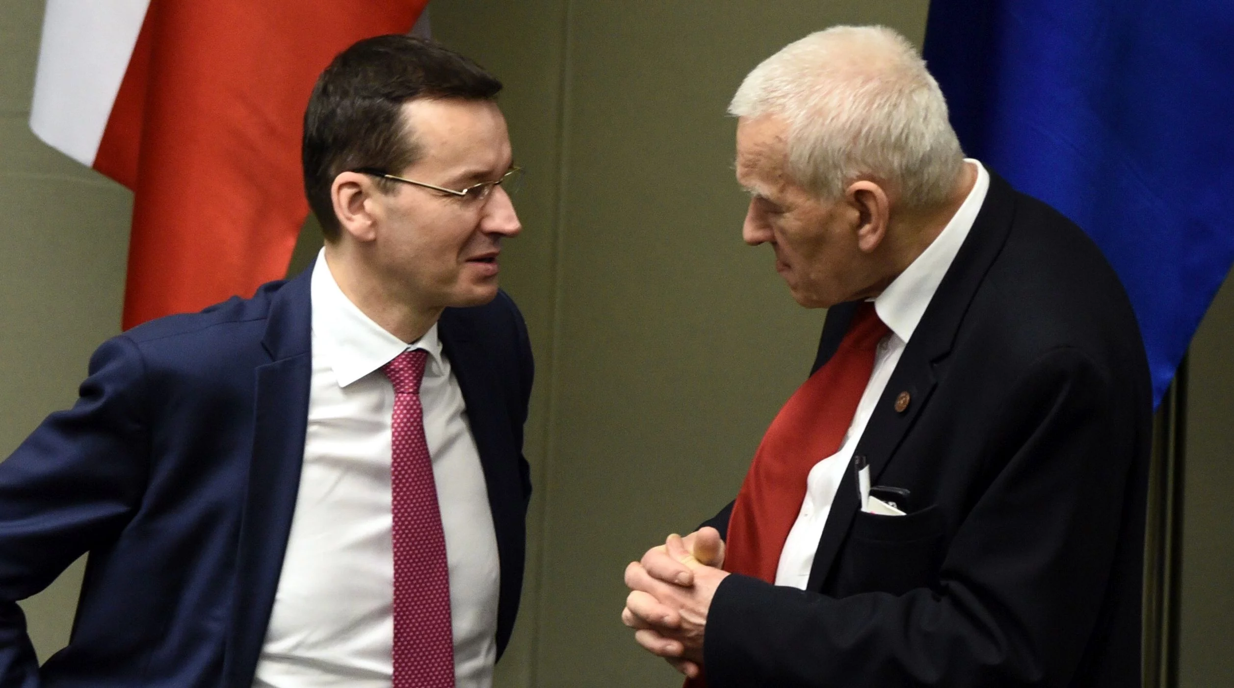 Premier Mateusz Morawiecki z ojcem w Sejmie