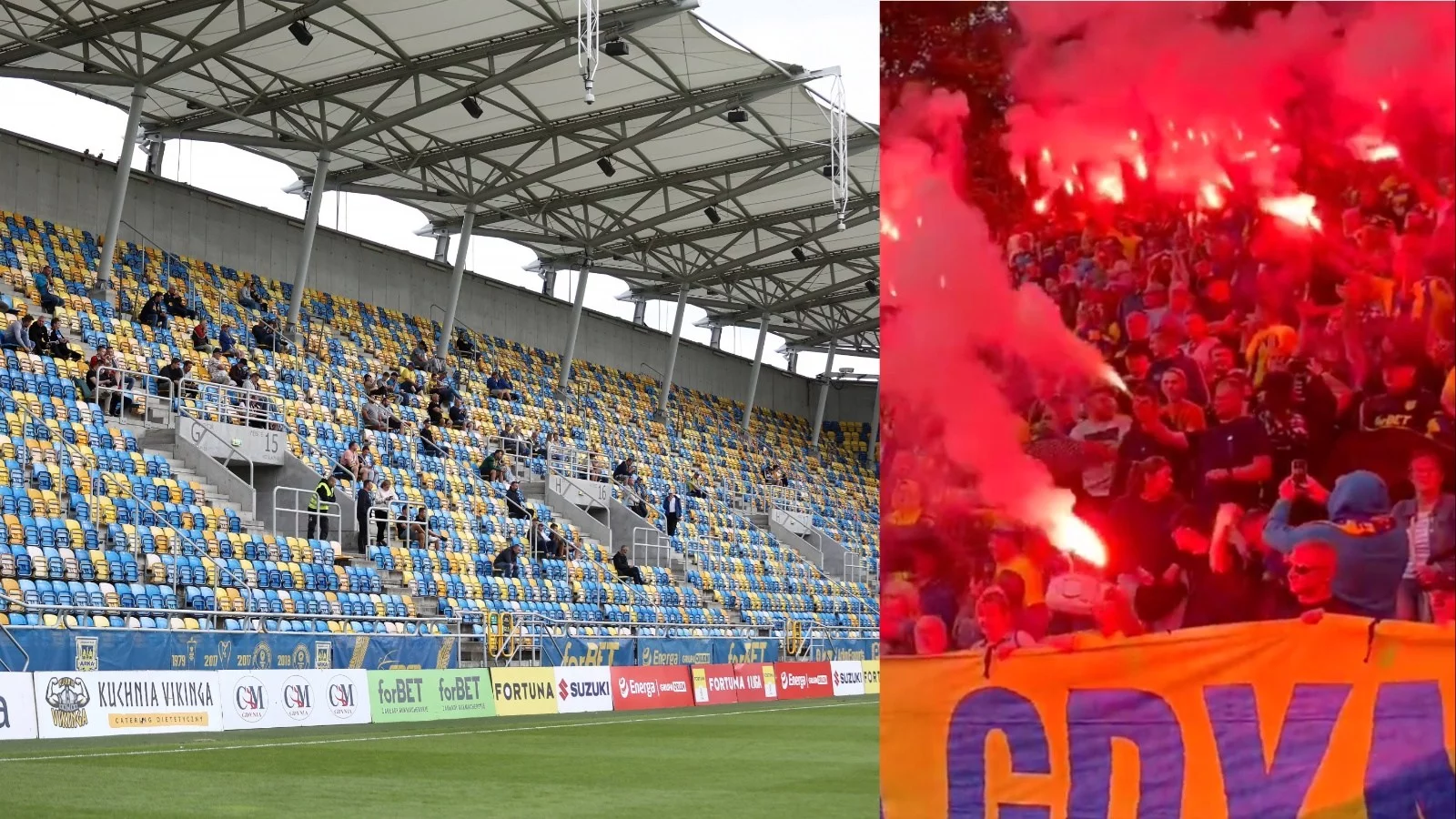 Stadion Arki Gdynia/ Kibice Arki