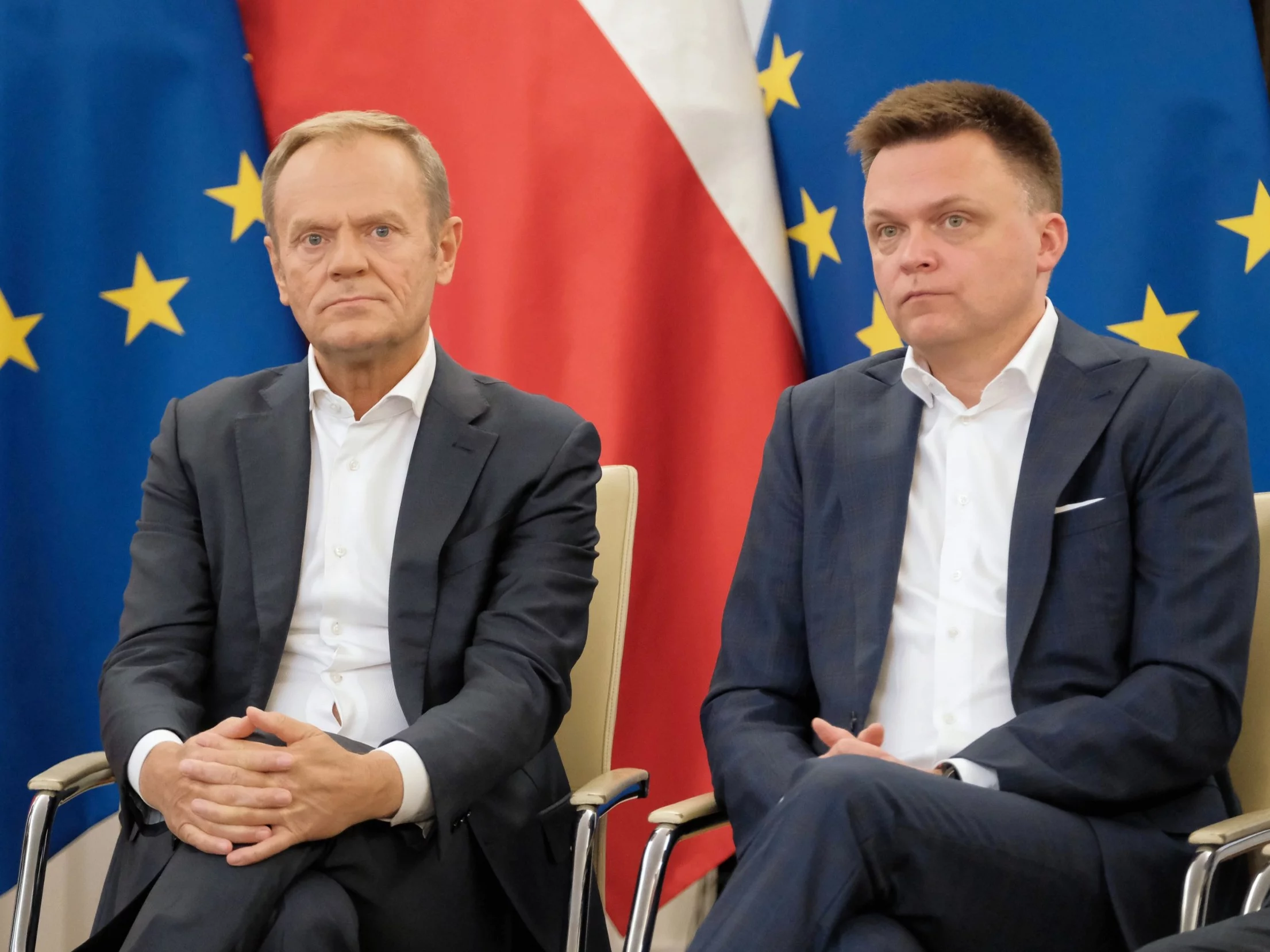 Donald Tusk i Szymon Hołownia