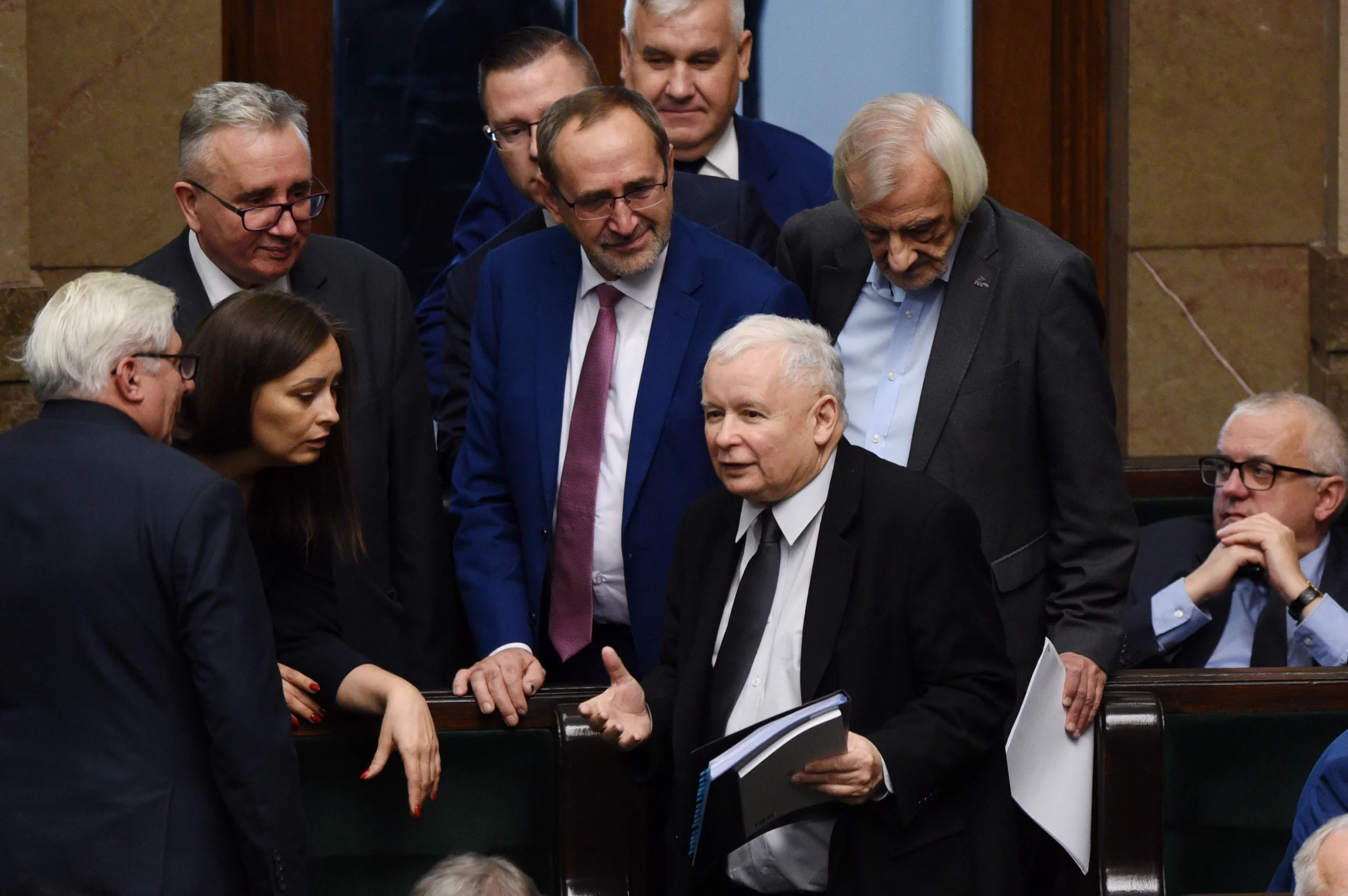 Politycy PiS - w centrum Jarosław Kaczyński