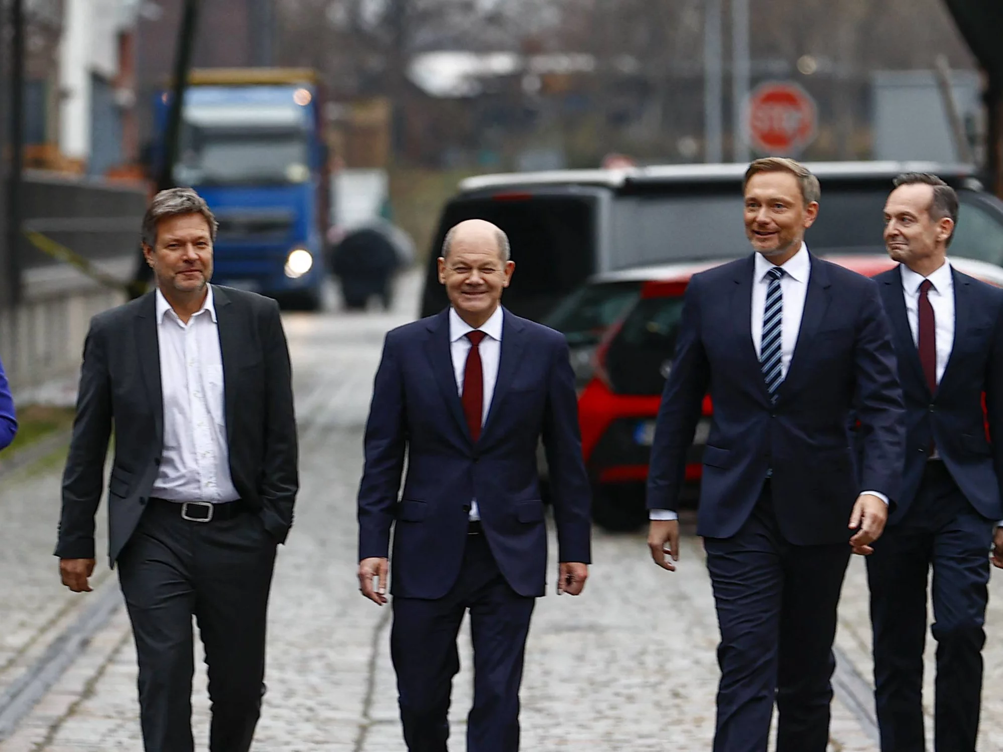 Robert Habeck, Olaf Scholz i Christian Lindner