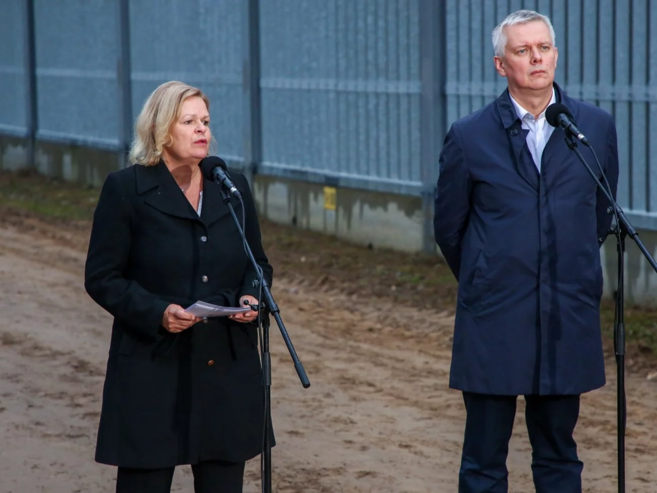 Nancy Faeser i Tomasz Siemoniak