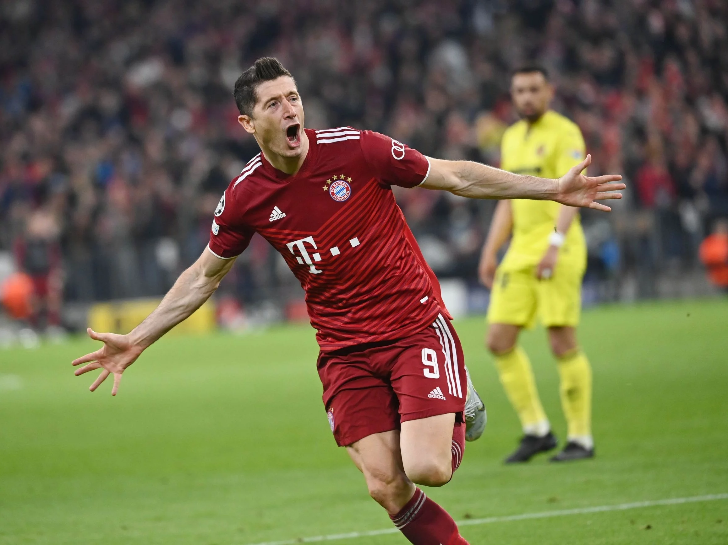 Robert Lewandowski w meczu z Villarreal