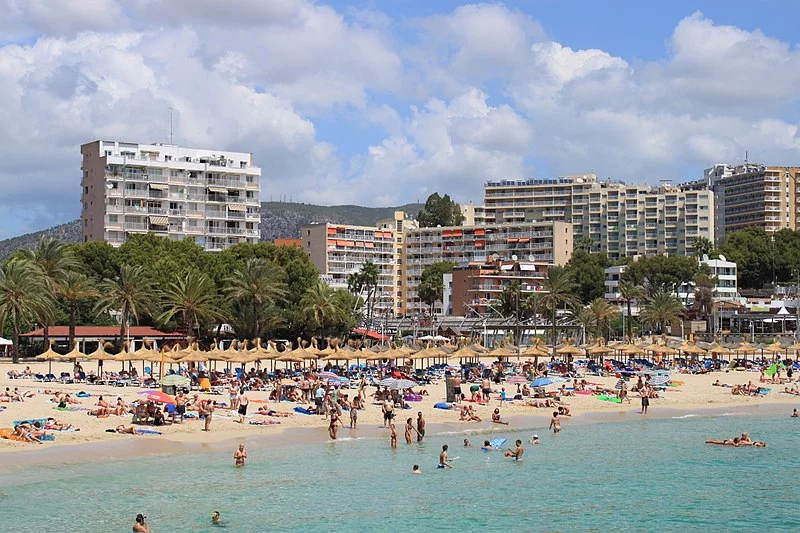 Plaża w Magaluf w 2010 roku