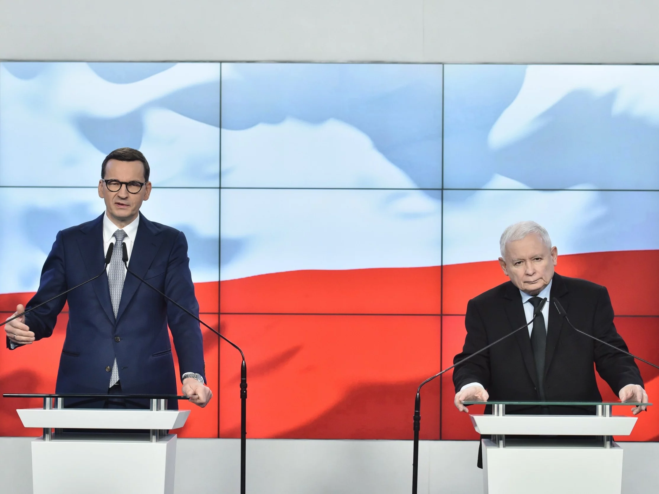 Mateusz Morawiecki i Jarosław Kaczyński