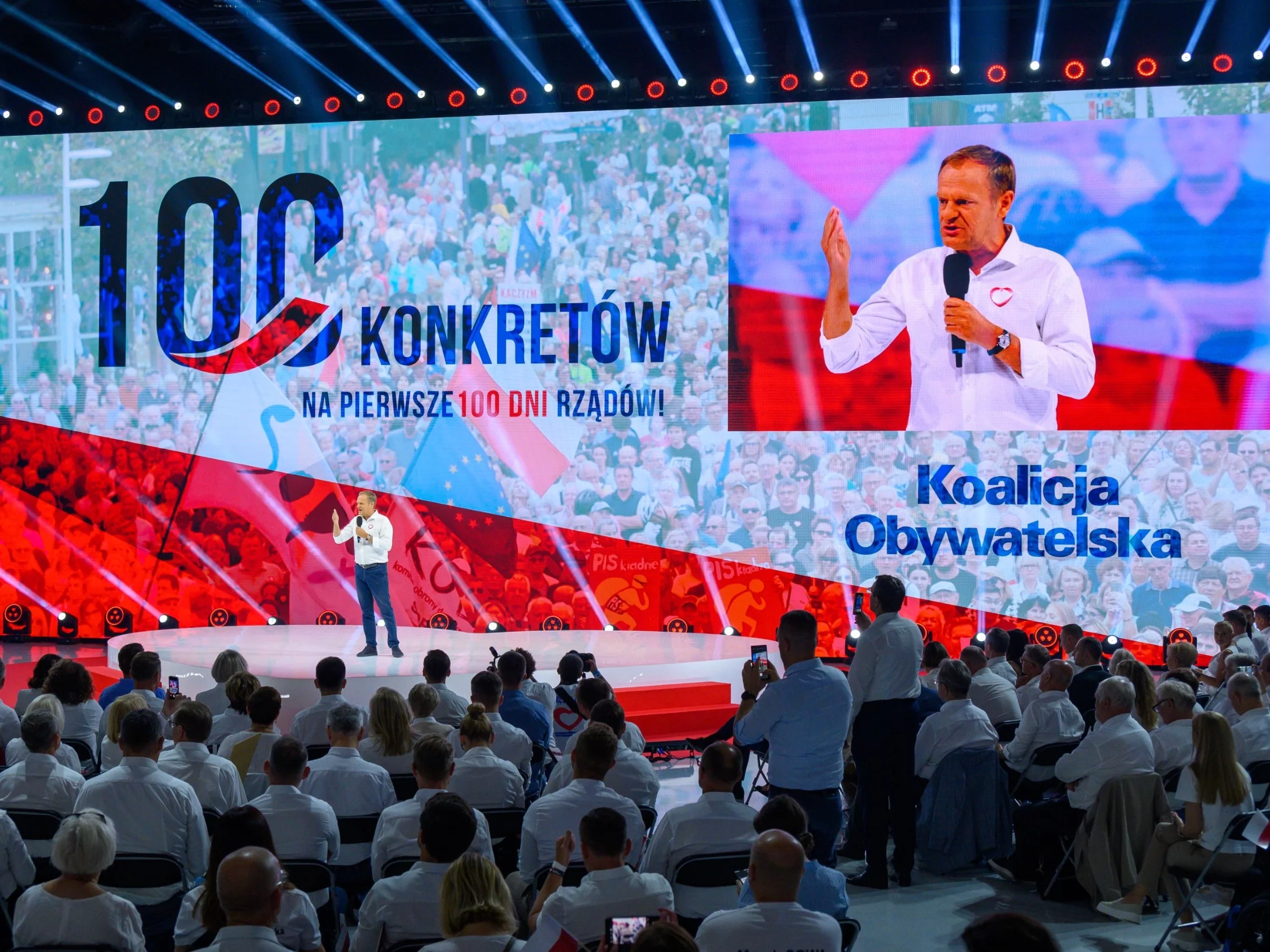 Konwencja programowa KO we wrześniu 2023 roku, podczas której ogłoszono listę 100 konkretów