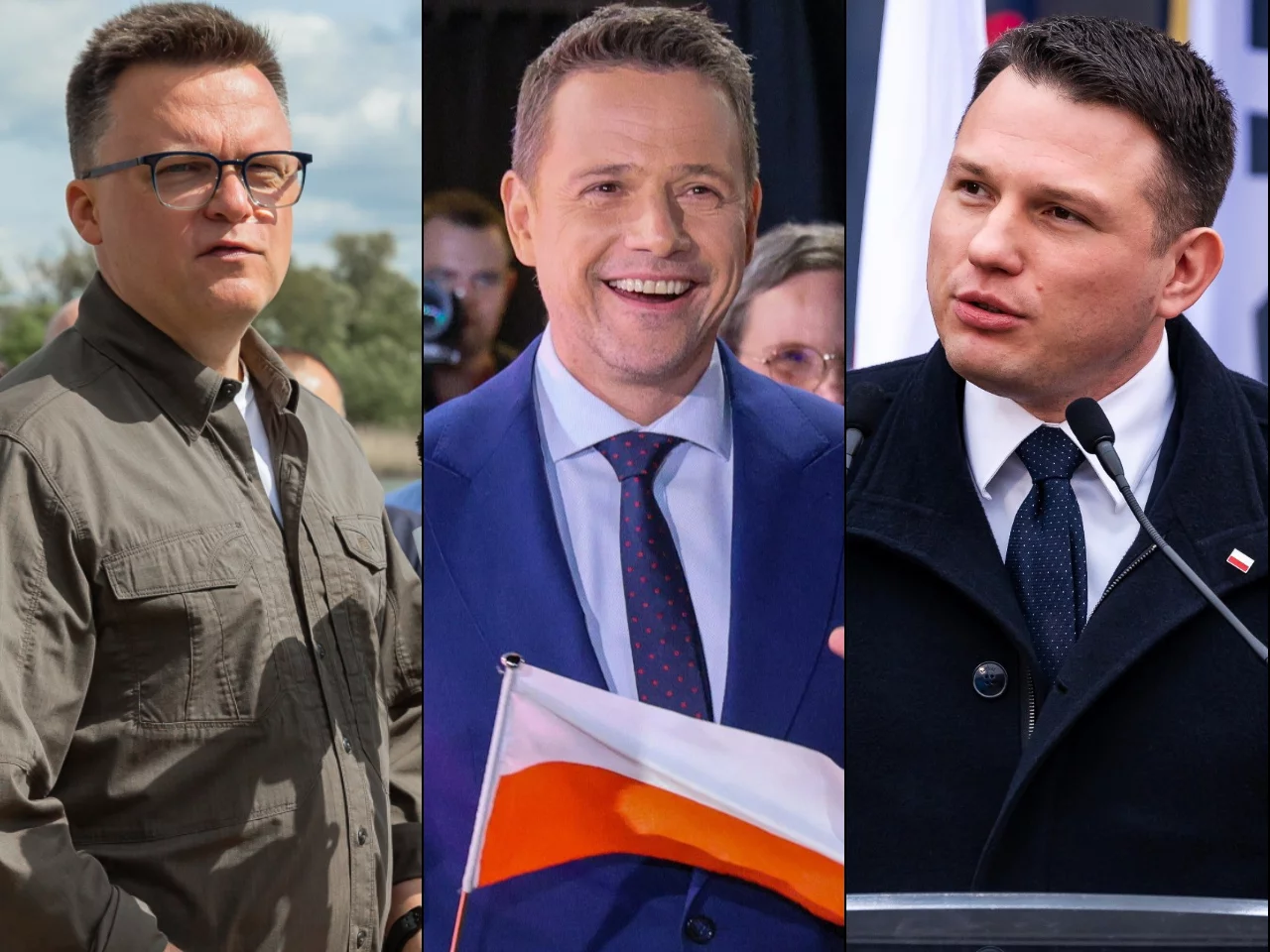Szymon Hołownia, Rafał Trzaskowski, Sławomir Mentzen