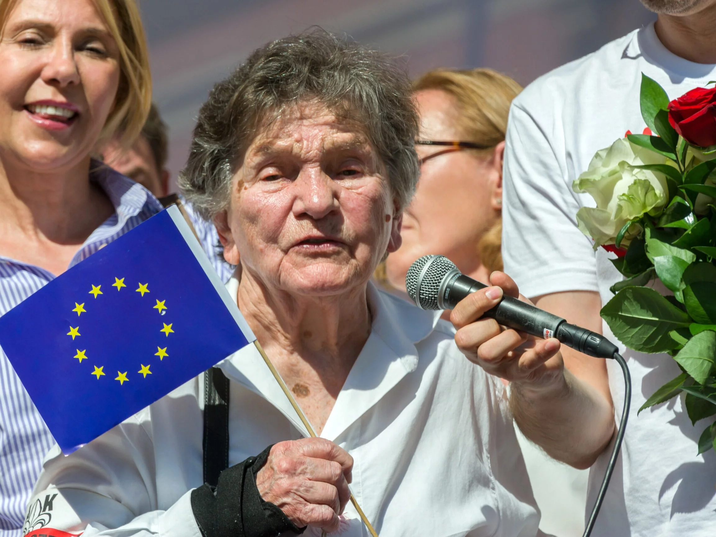 Wanda Traczyk-Stawska na Marszu Wolności w 2018 r.