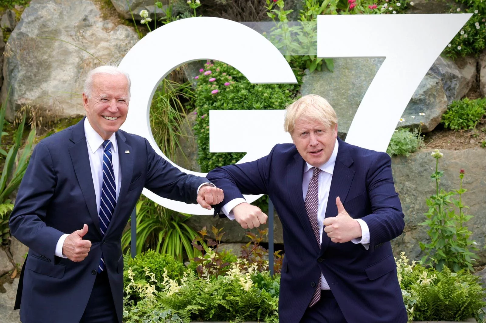 Prezydent USA Joe Biden i premier Wielkiej Brytanii Boris Johnson