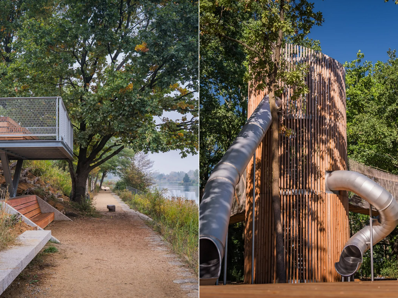 Nowy park nad wodą w Warszawie. 500 drzew, pomosty i park linowy