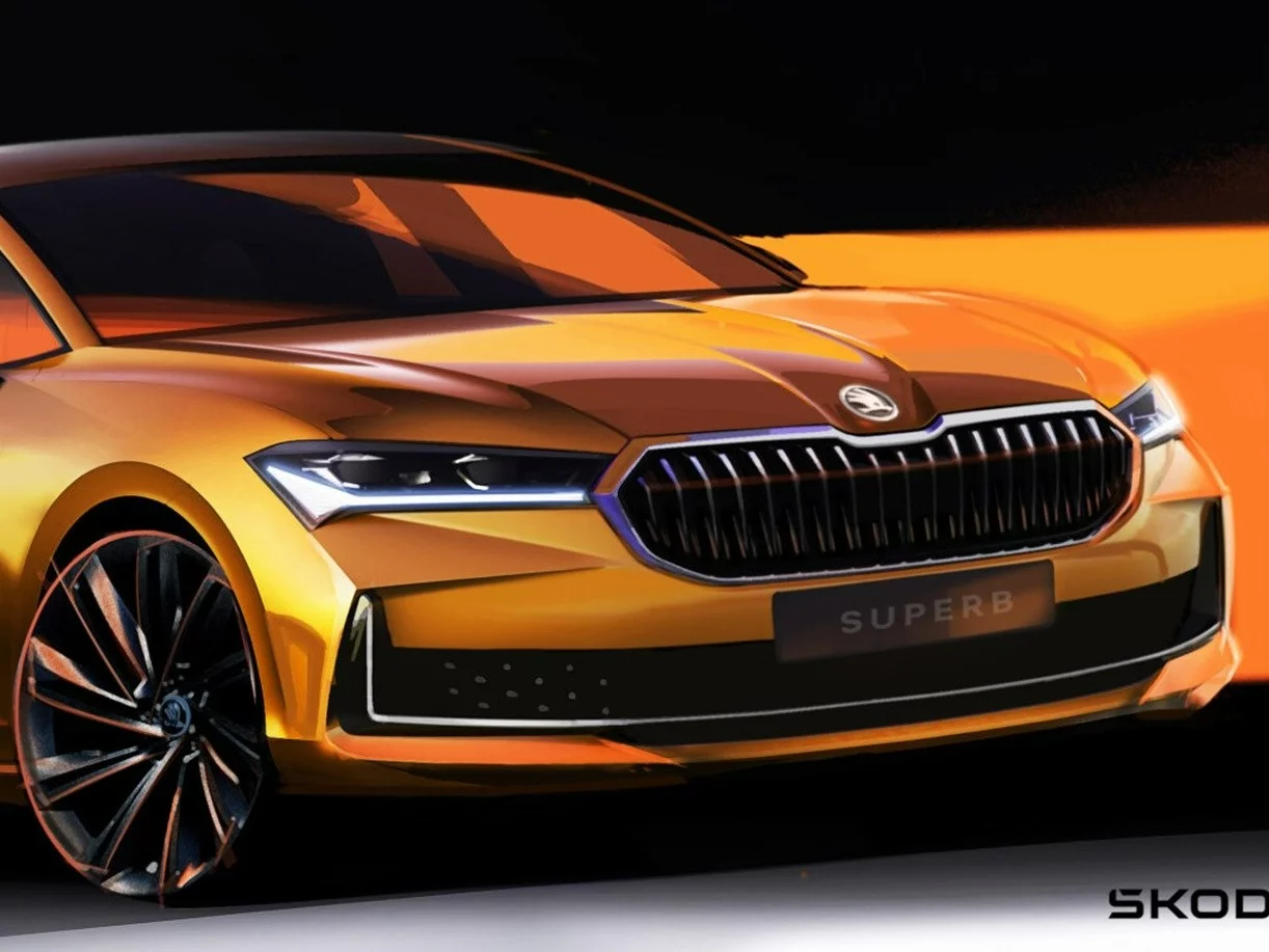 Skoda Superb 4. generacji – szkice modelu