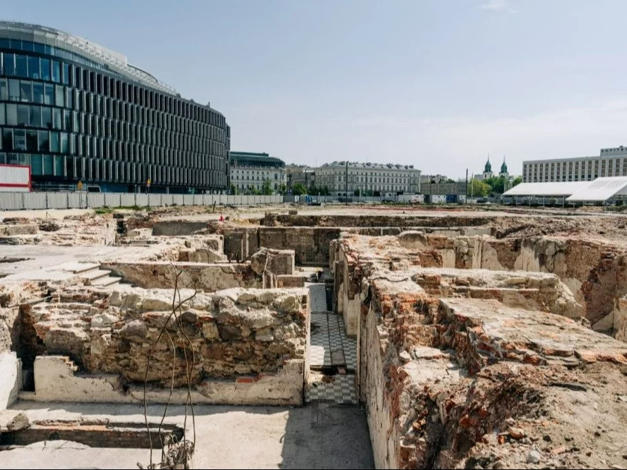Wykopaliska, plac Piłsudskiego w Warszawie
