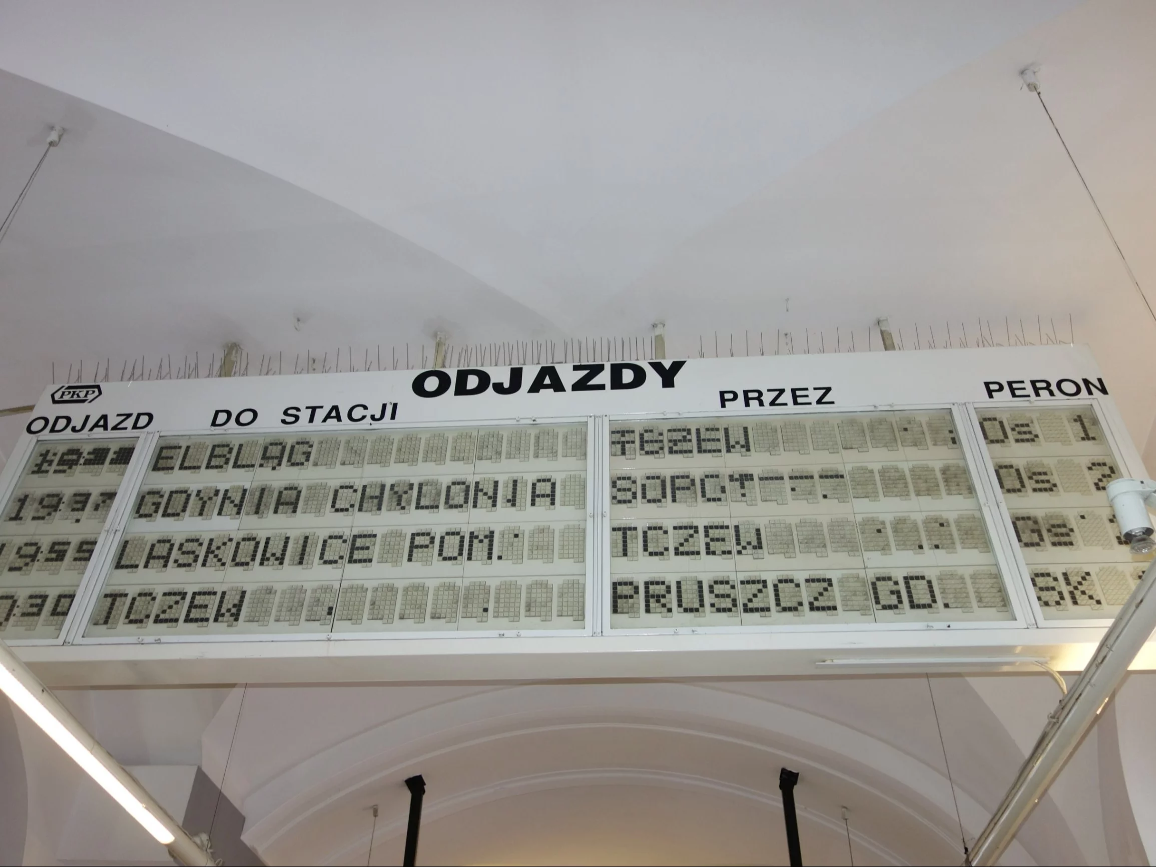 Tablica odjazdów pociągów