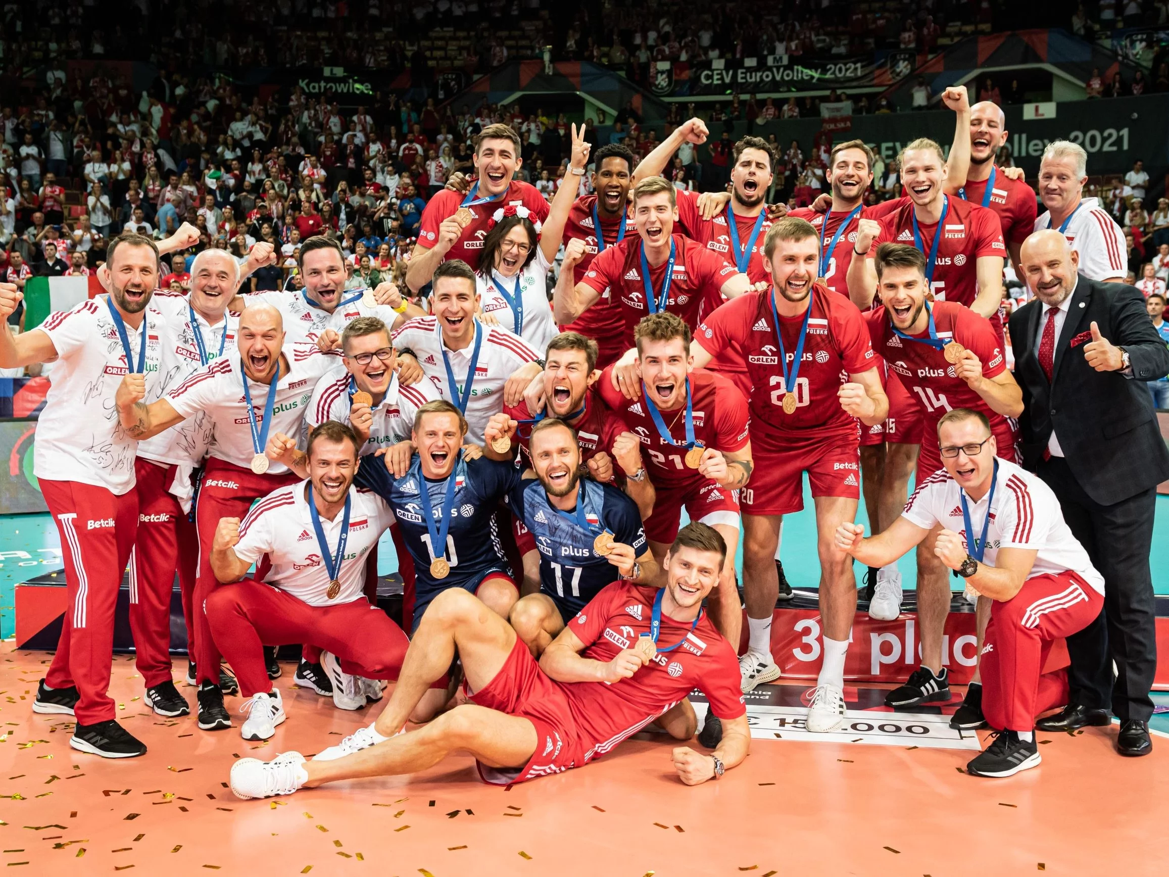 Reprezentacja Polski po zdobyciu brązowego medalu ME