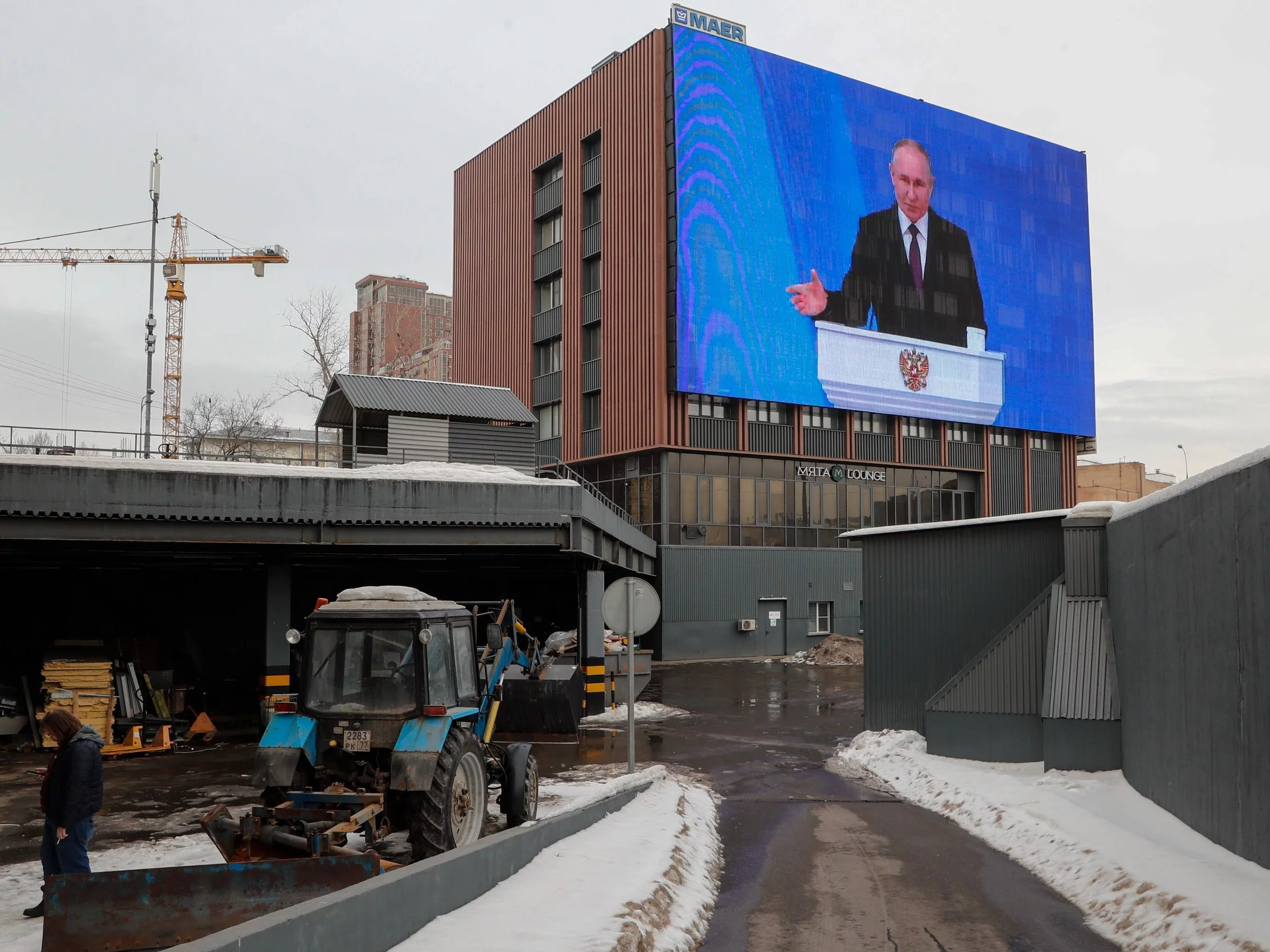 Transmisja przemówienia Putina w Moskwie