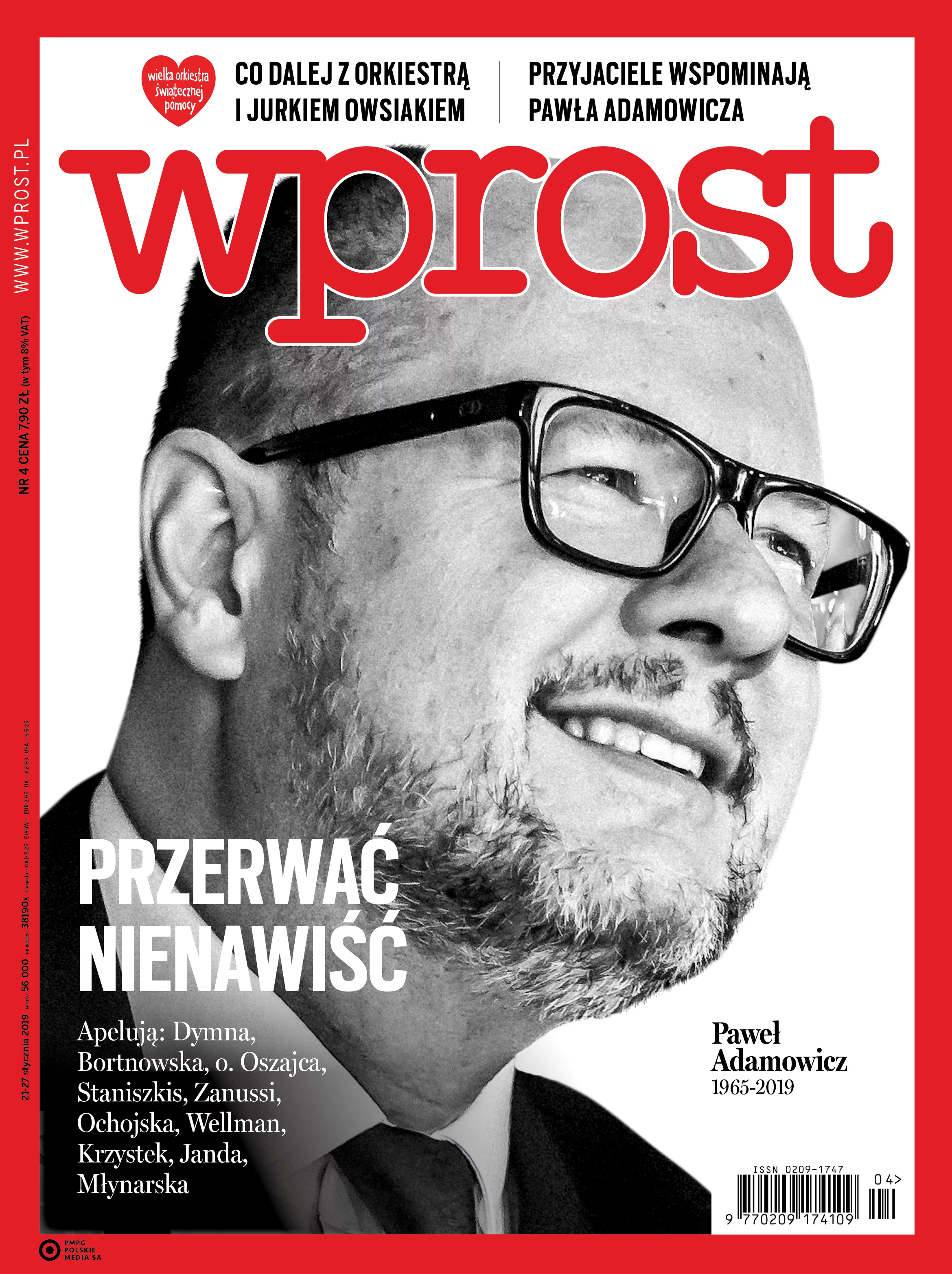 Okładka tygodnika Wprost 4/2019