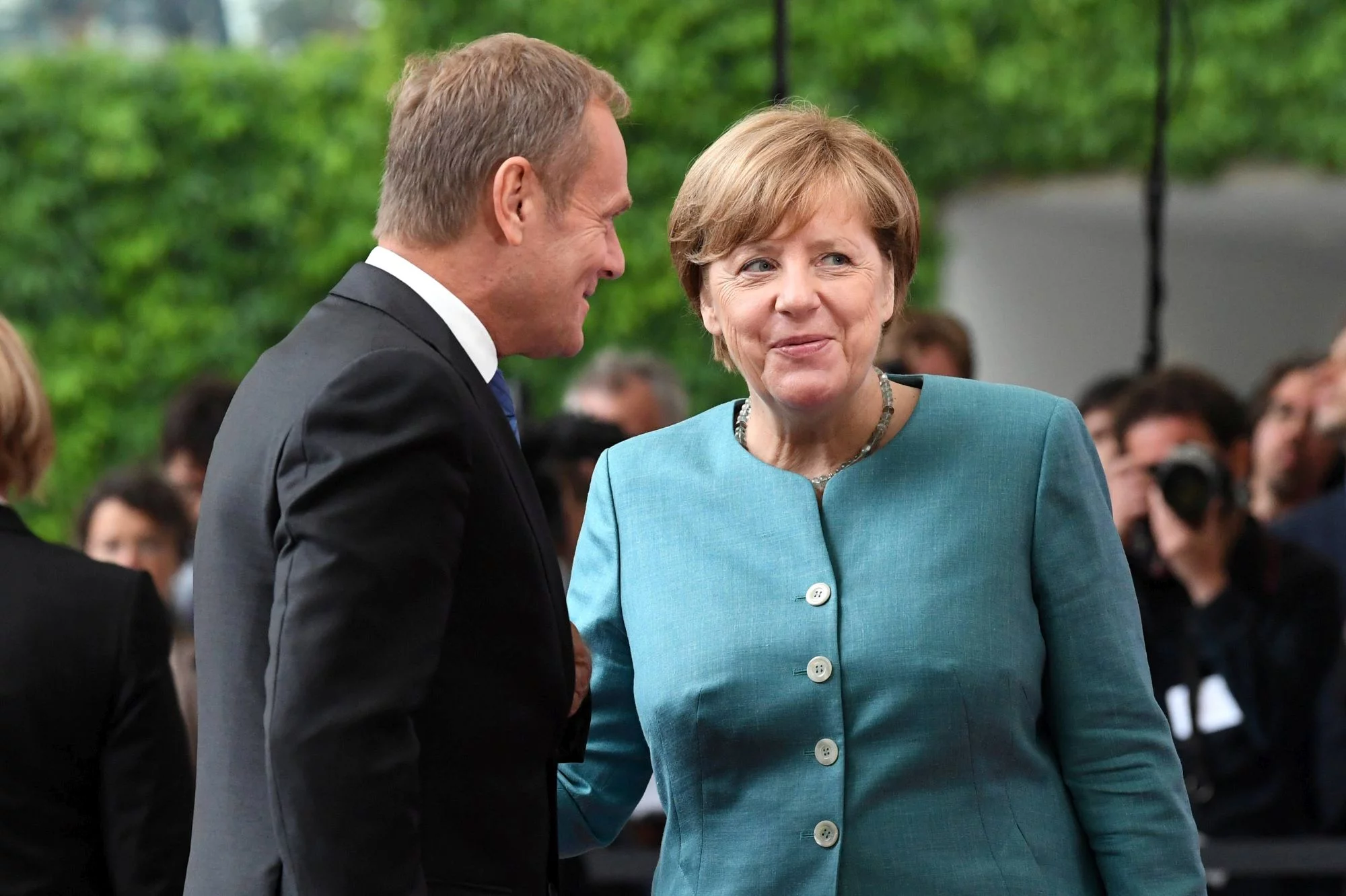 Donald Tusk i Angela Merkel