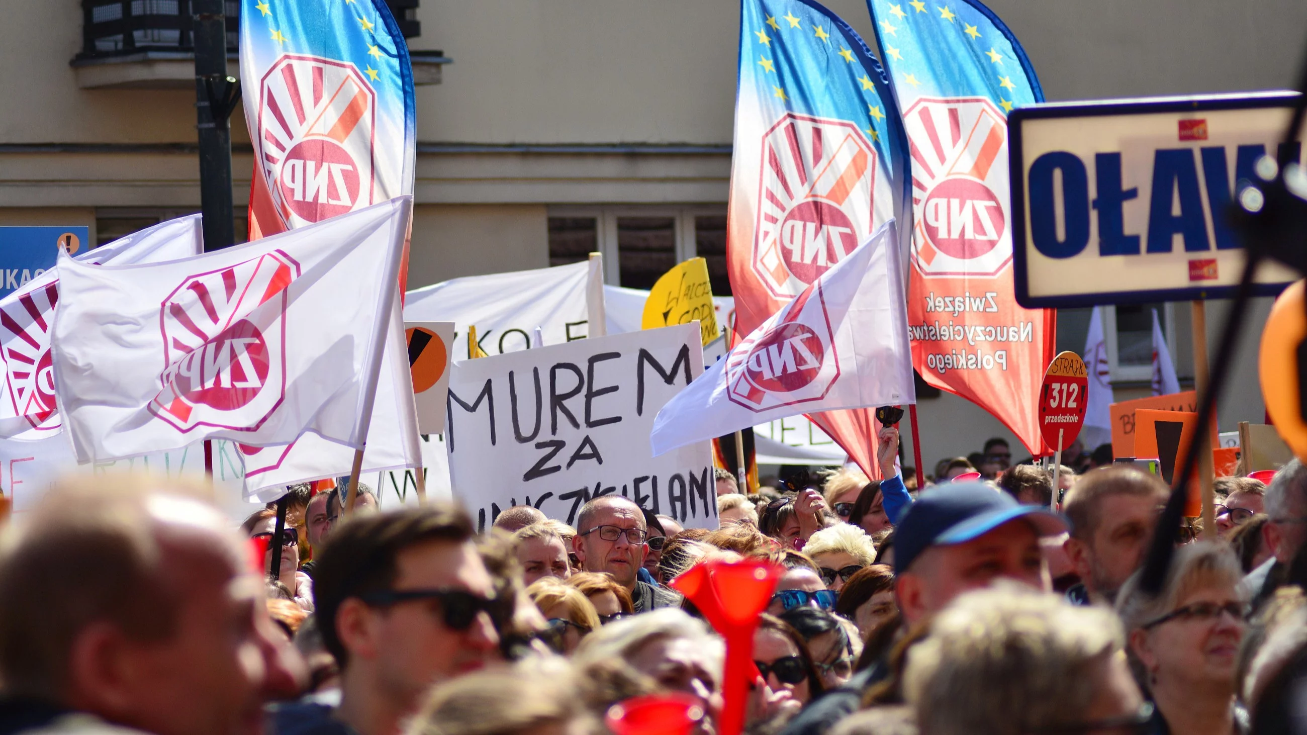 Protest nauczycieli w 2019 r.