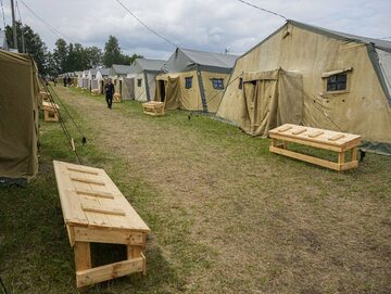 Obóz we wsi Tsel, wskazywany wcześniej przez stronę białoruską jako możliwe miejsce zakwaterowania wagnerowców